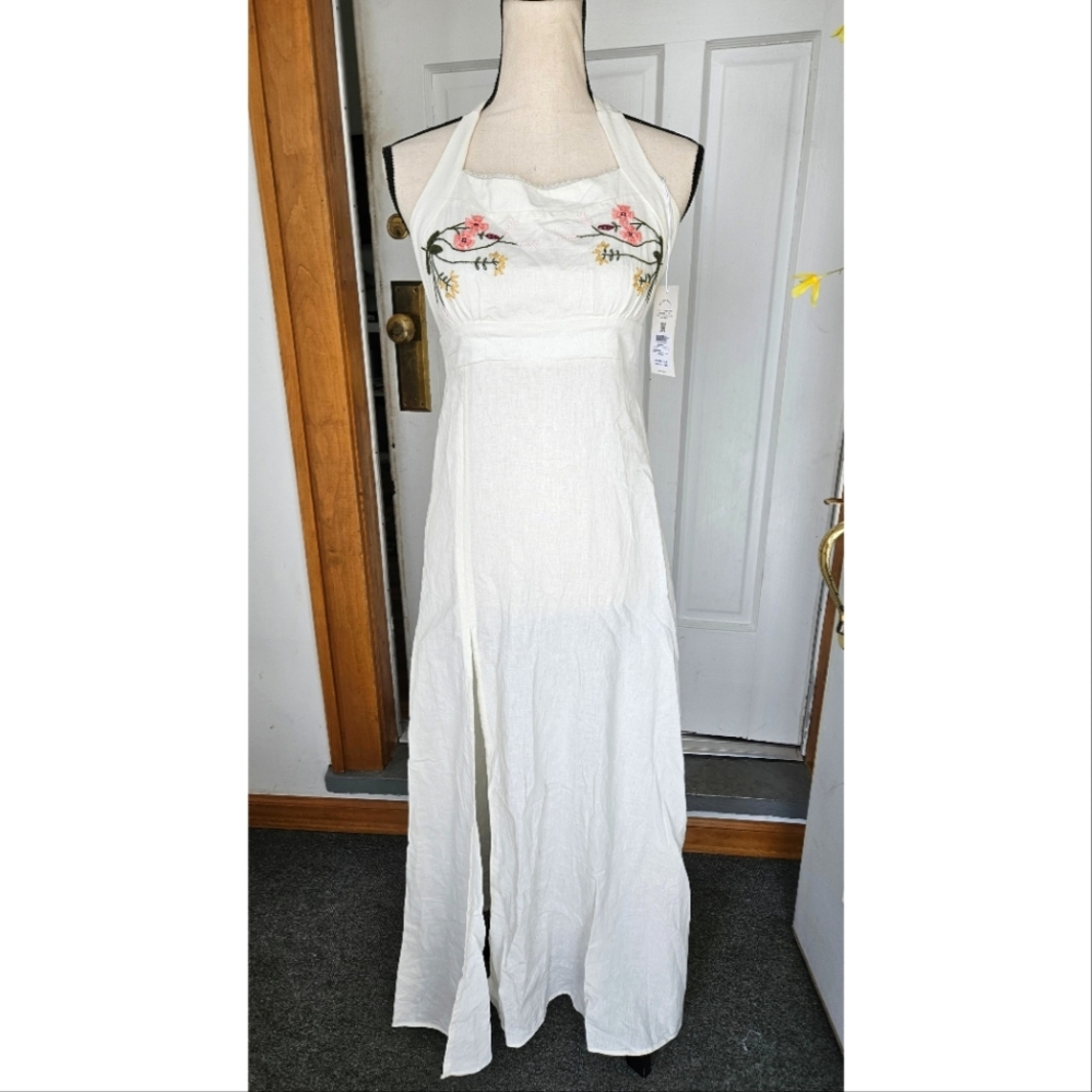 NWT MAAJI Linen-blend Maxi Dress, Size Small